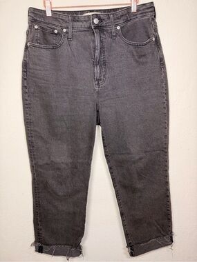 Madewell Curvy Perfect Vintage Straight Jeans - Faded Black/Charcoal, Size 31